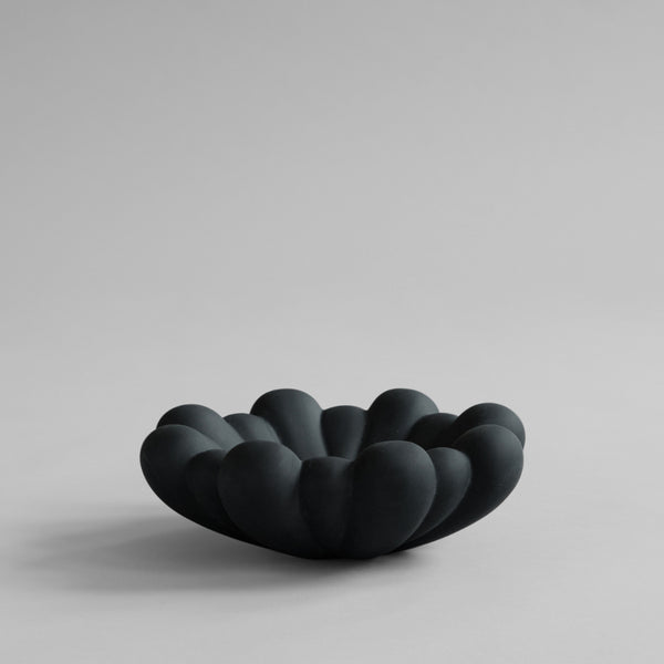 BLOOM Black Ceramic Bowl for Candle Sand