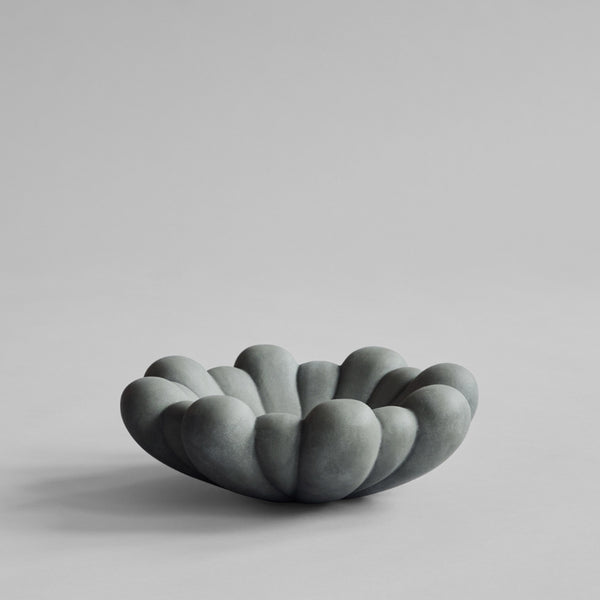BLOOM Dark grey Ceramic Bowl for Candle Sand